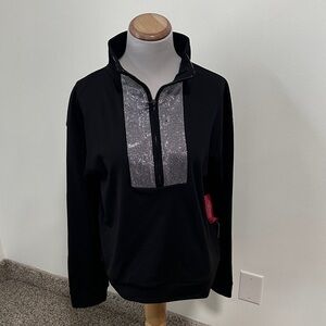 🦎 NWT Carbon 38 1/2 Zip Rhinestone Sweatshirt